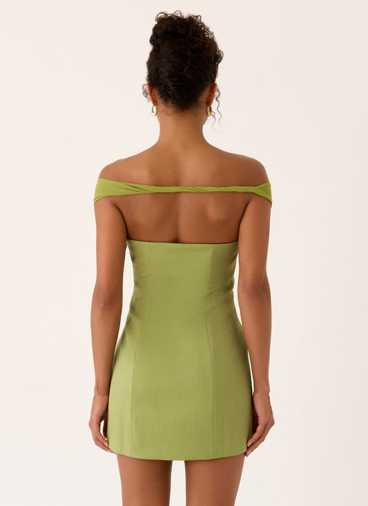 Caterina Mini Dress - Fern Green