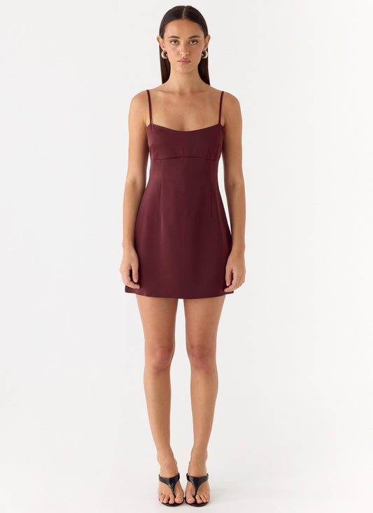 Clementine Mini Dress - Merlot